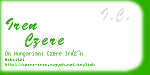 iren czere business card